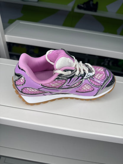 LACED IN PINK /SILVER SNEAKERS (ON HAND)