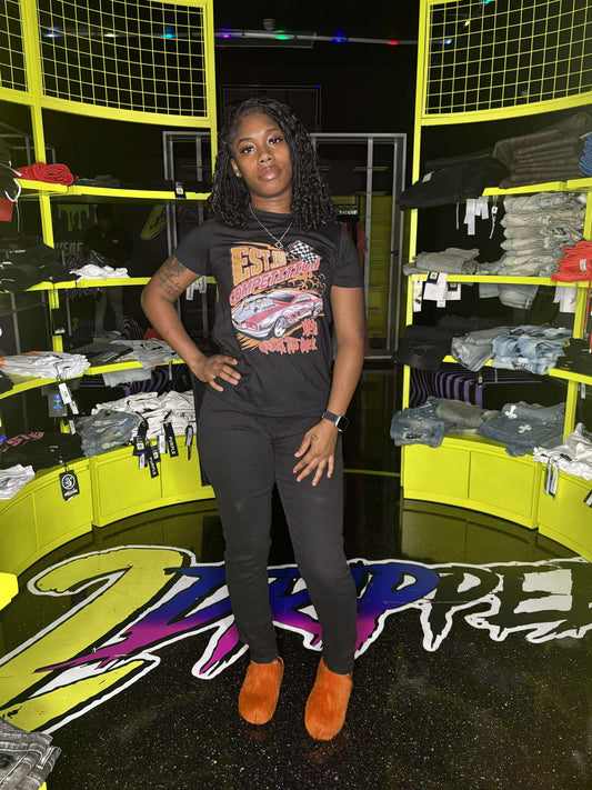 BLACK RACE CAR TEE (ON HAND)