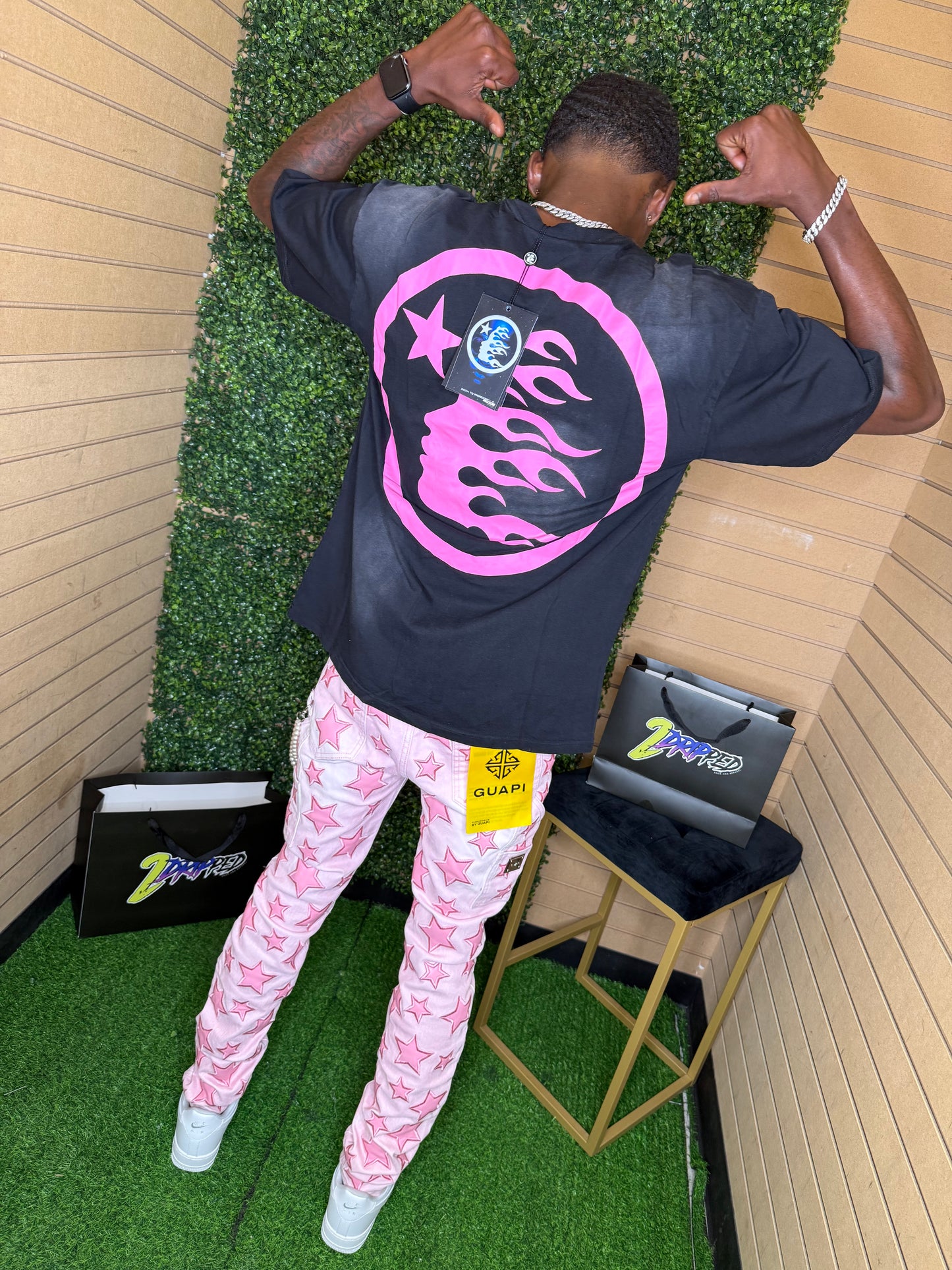 GUAPI FRENCH ROSE STARS DENIM (ON HAND)