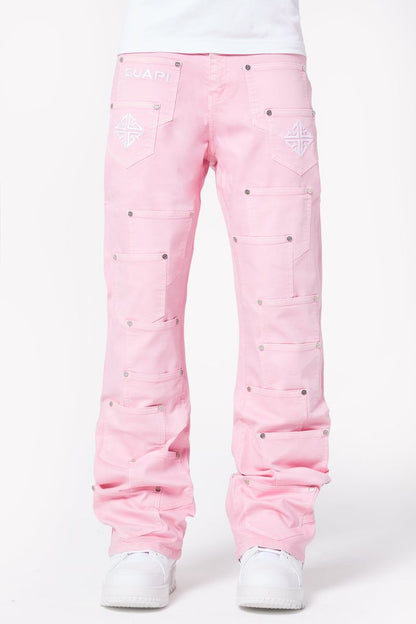 GUAPI PINK FRENCH ROSE POCKETS FLARED DEMIN (ON HAND)
