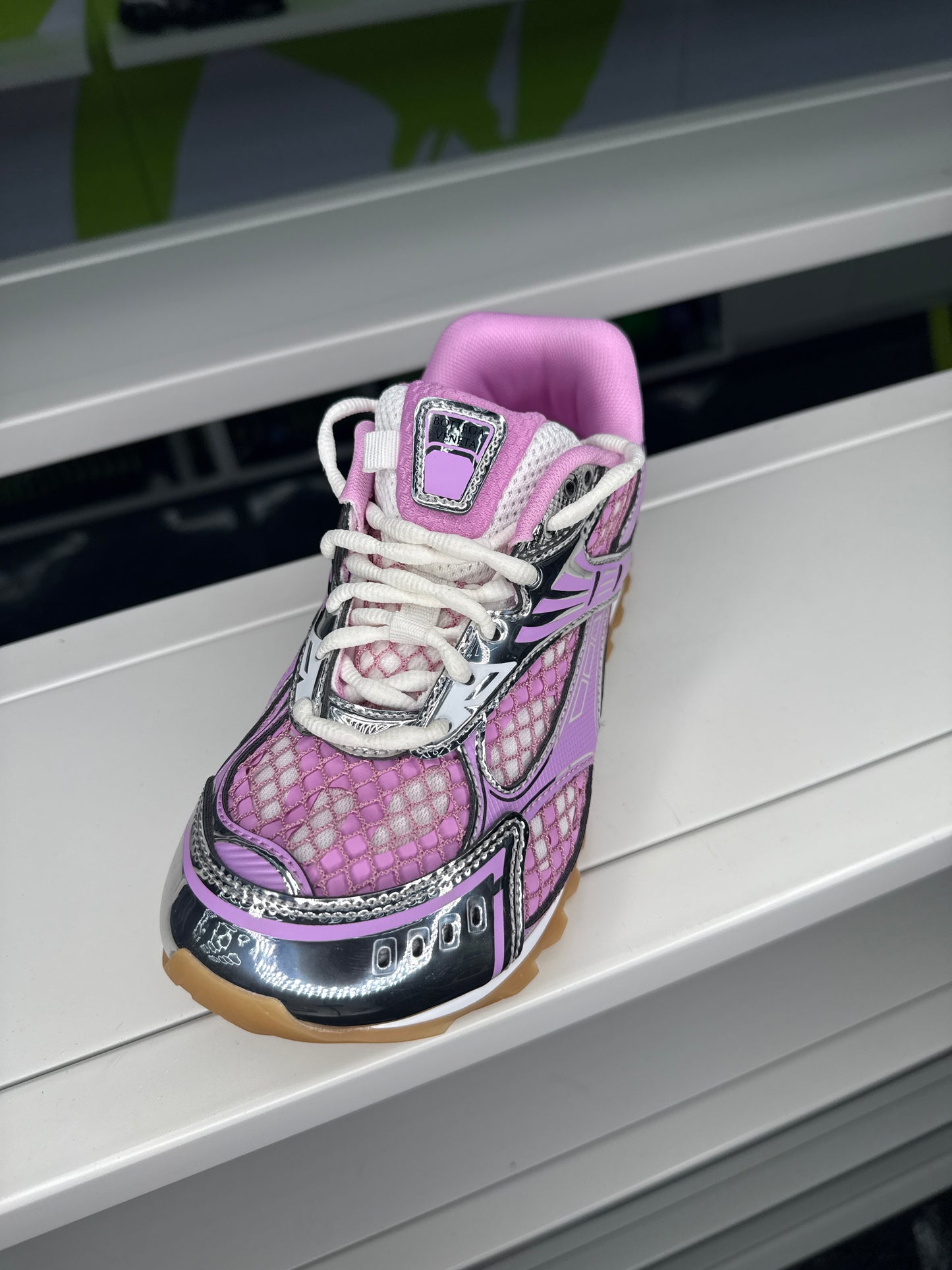 LACED IN PINK /SILVER SNEAKERS (ON HAND)