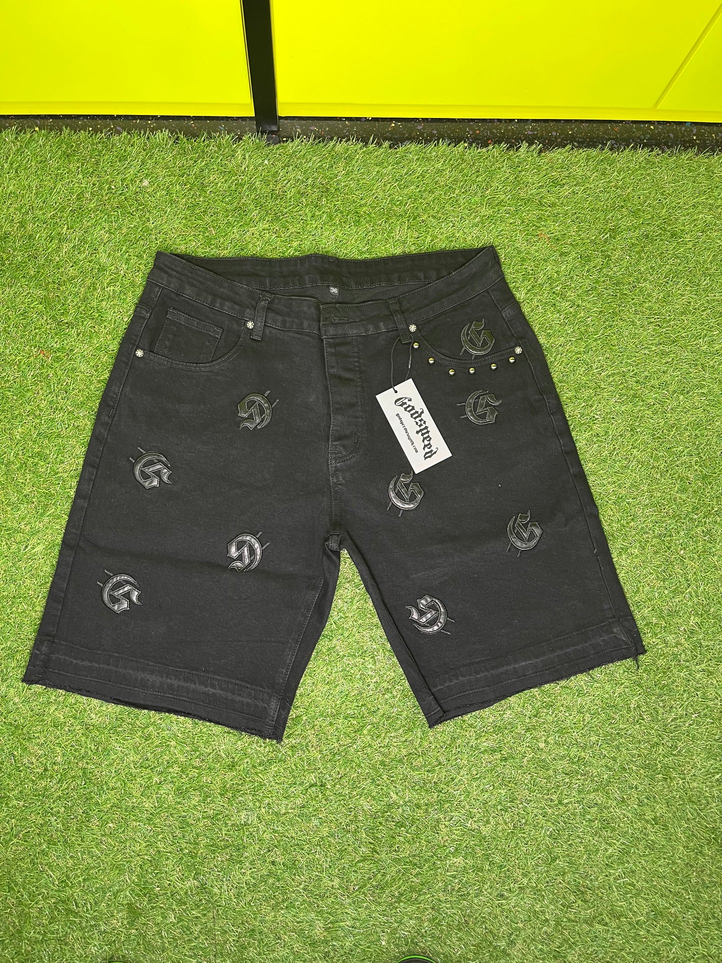 GODSPEED BLACK JEAN SHORTS (ON HAND)